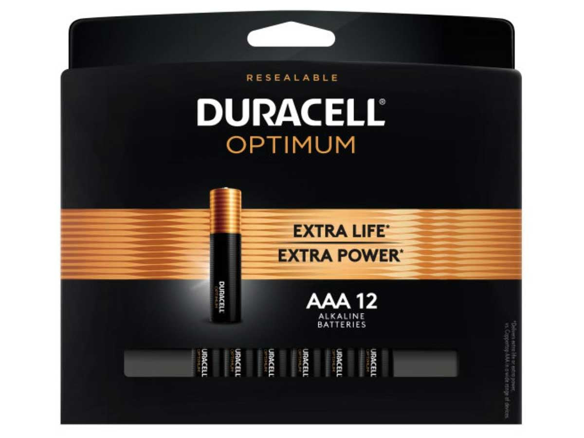 Tarjeta de detalle Duracell Optimum AAA de 12 unidades