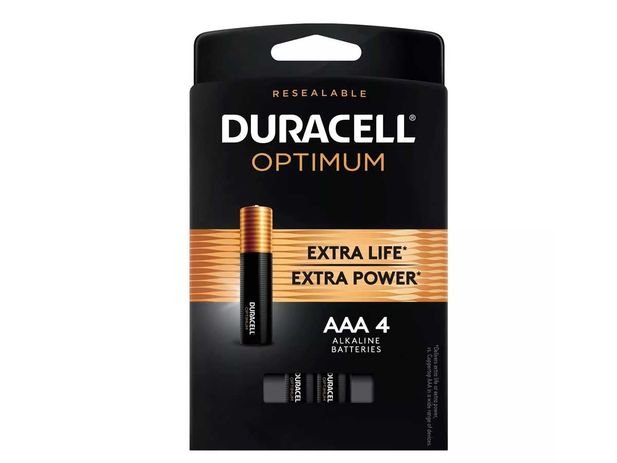 Tarjeta de detalle Duracell Optimum AAA de 4 unidades