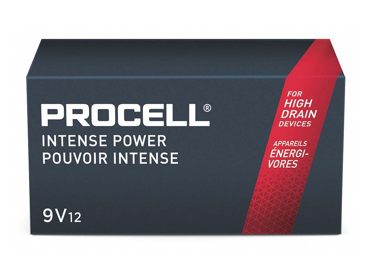 Caja a granel de 12 pilas Procell Intense 9V