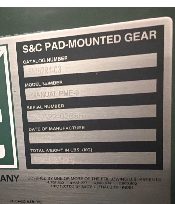 Placa real S and C serial 667-22-02656