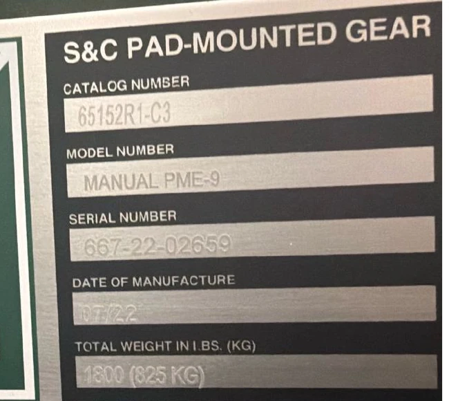 Placa real S and C serial 667-22-02659