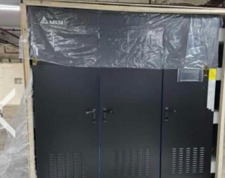 Original photograph of an actual Delta PDU front cabinet while crated