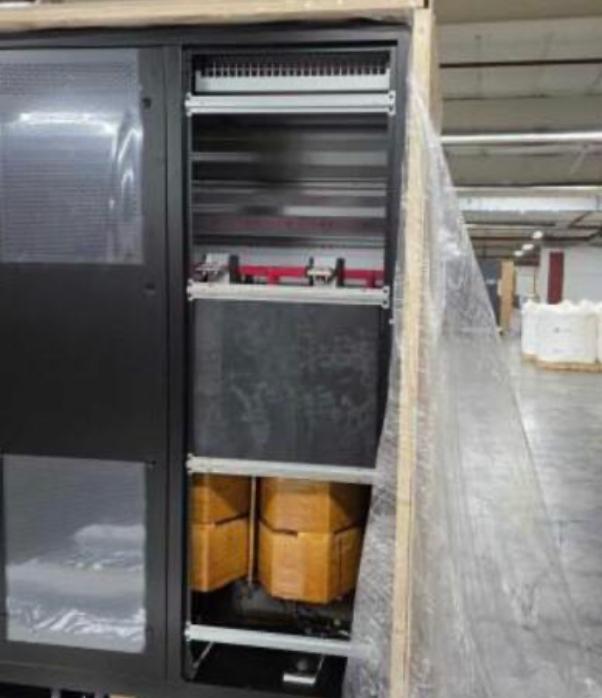 Original photograph of the open Delta PDU side access and transformer section