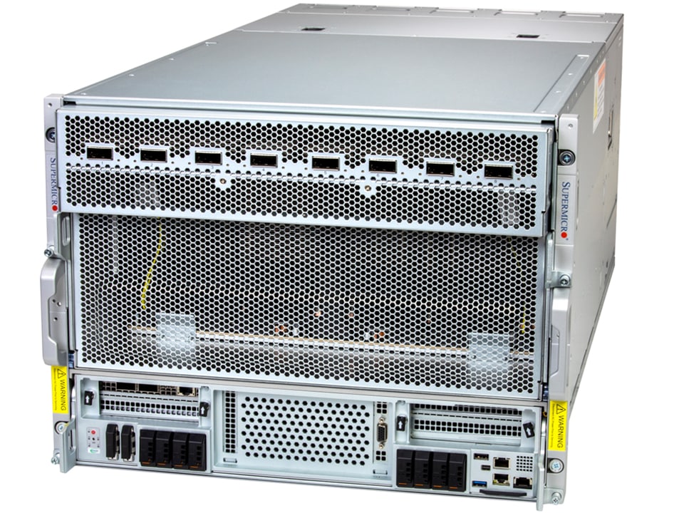 Reference photograph of the Supermicro 8U server model family