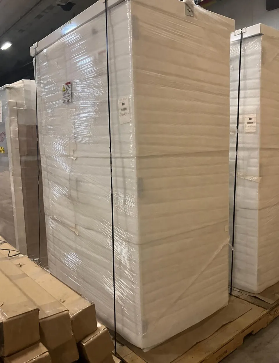 Wrapped outdoor switchgear assembly side view