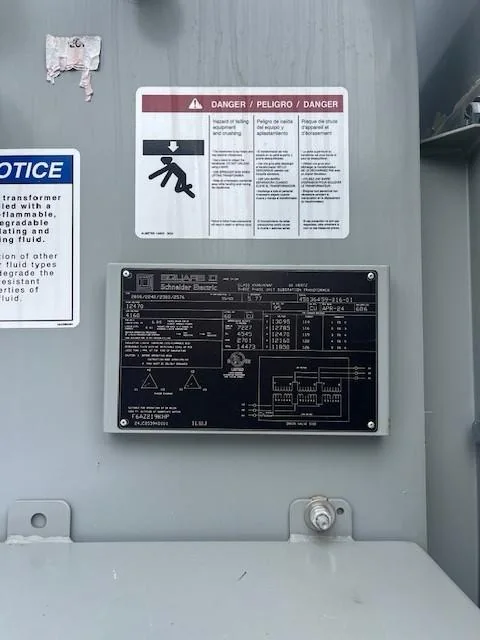 Additional Square D transformer nameplate
