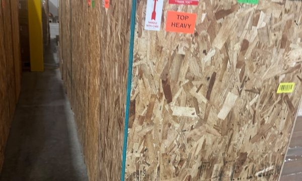 Crated Volta station housings in indoor storage