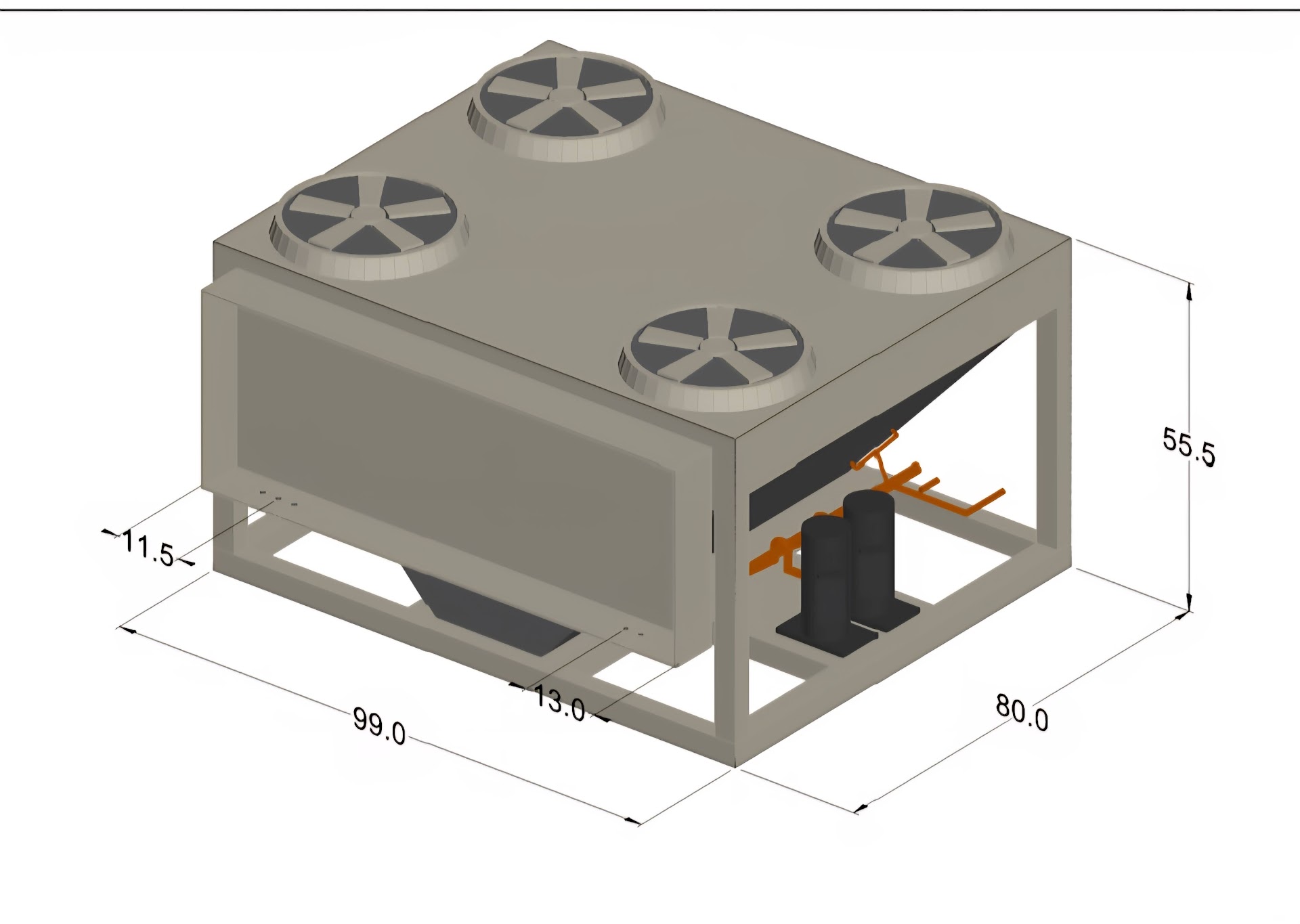 Daikin RCS040D dimensional drawing