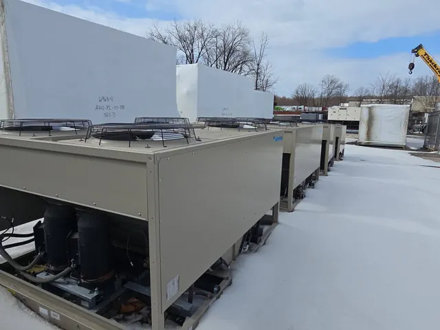 Daikin condenser units in storage