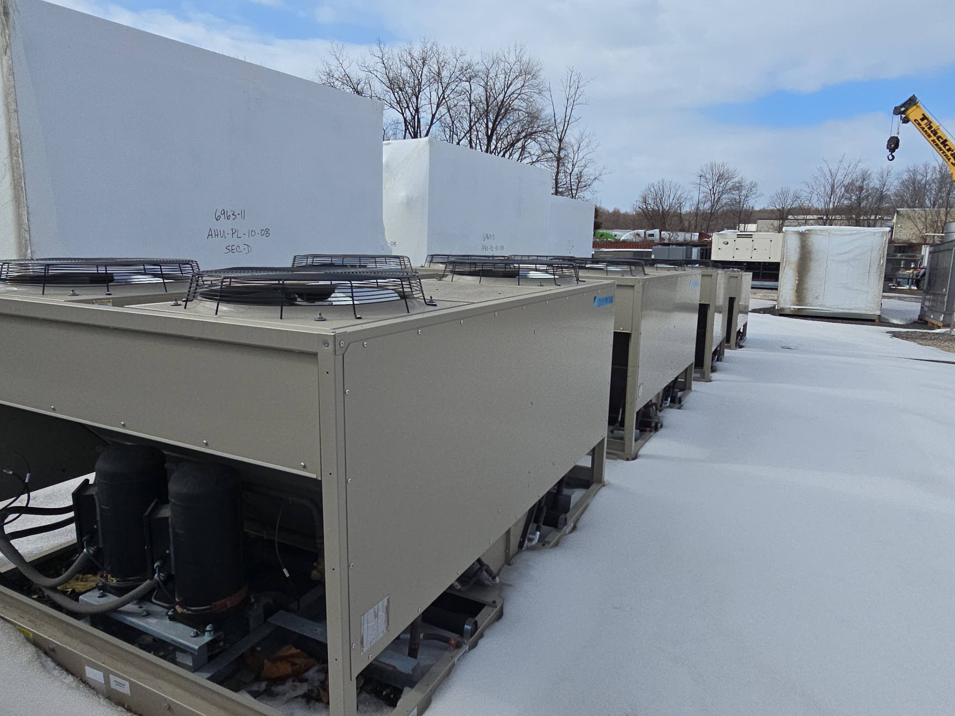 Daikin condenser units in storage