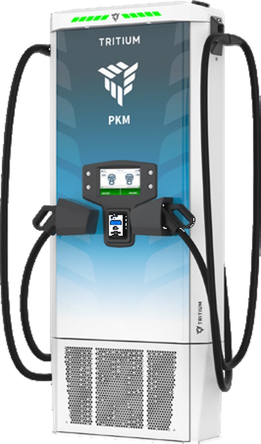 Tritium PKM150 150kW DC fast charger with dual CCS2 cables — brand new surplus